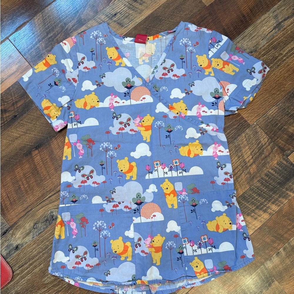 Disney Multicolor Medical Print Top scrub top 4 tops!